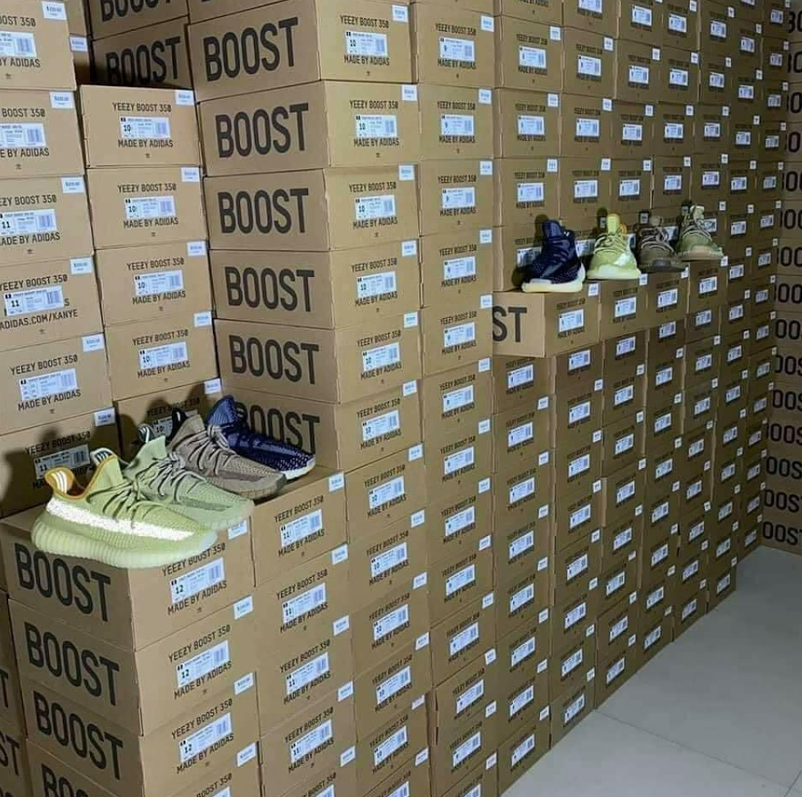 Yeezy sneakers pallets